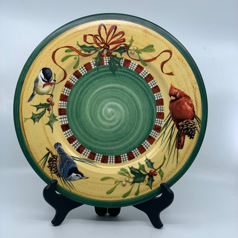 Lenox‎ Winter Greetings Cardinal Charger/Service Plate Catherine McClung READ